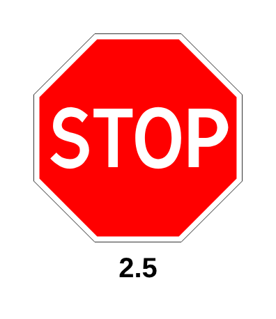 Знак 2.5 «Движение без остановки запрещено»