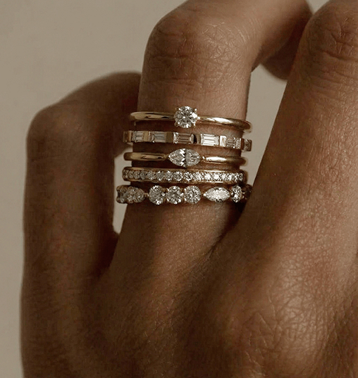 Обручальные кольца с лабораторными бриллиантами