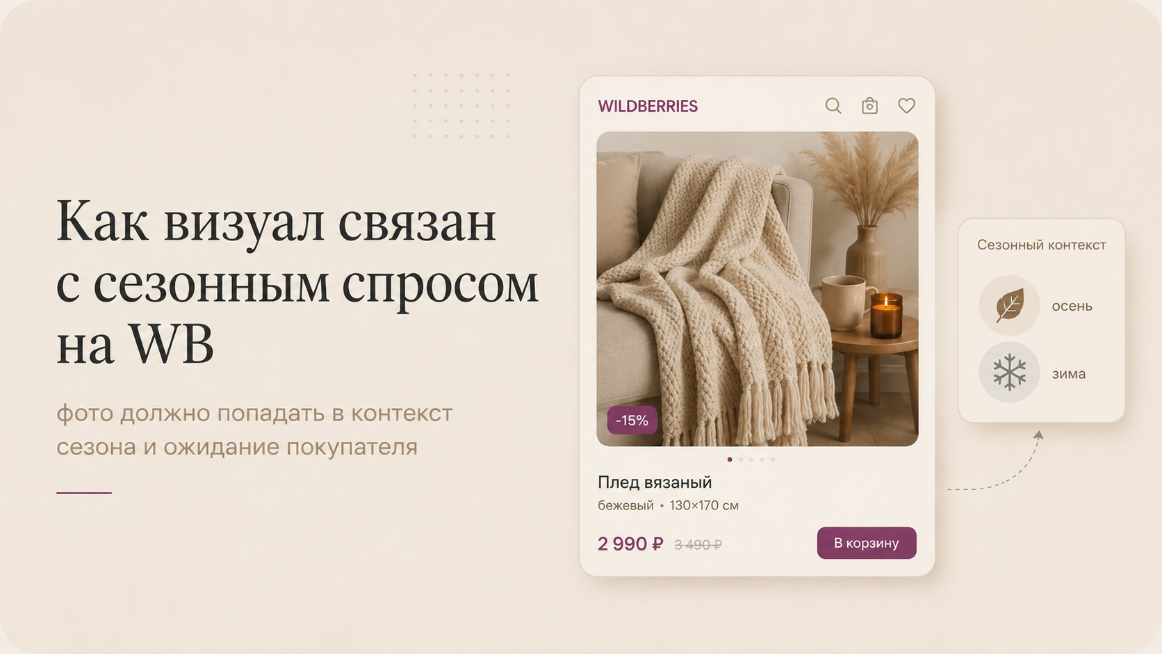 Как визуал связан с сезонным спросом на WB