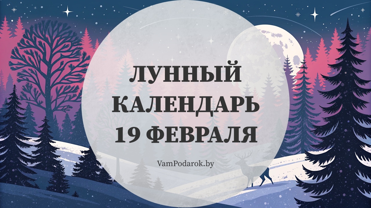 Лунный календарь на 19 февраля 2026 года