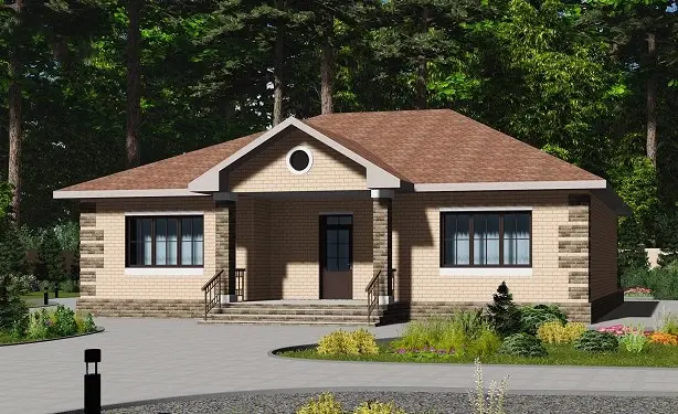 Проект одноэтажного дома B-127, 127.64 м²