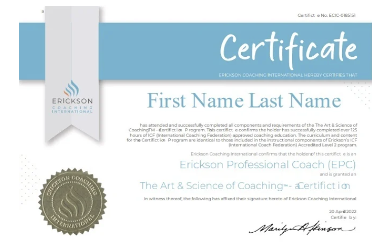 Erickson Professional Coach — Erickson Coaching International