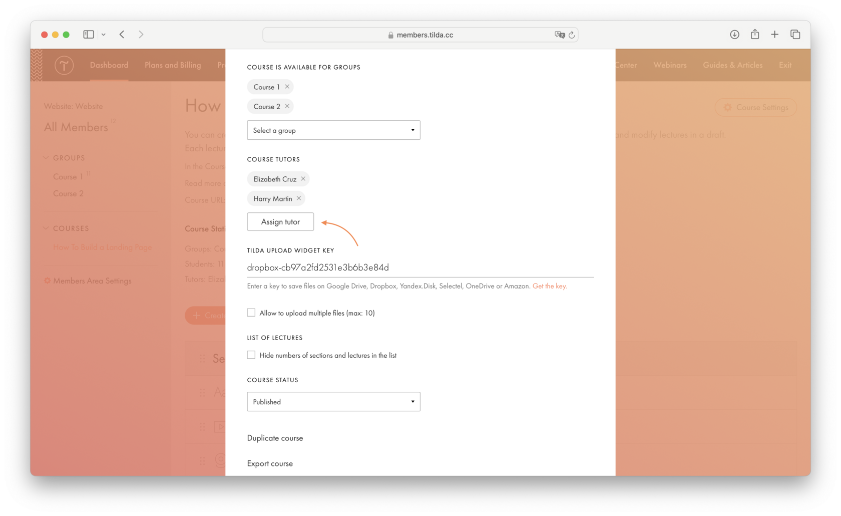 How To Create Online Courses In Tilda Members Area │ Tilda Help Center