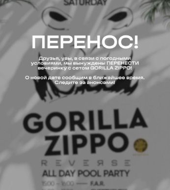 GORILLA ZIPPO на Речном