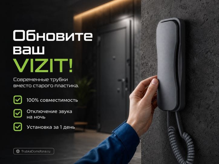 Трубка домофона Визит: купить в Москве с установкой и навсегда забыть о поломках