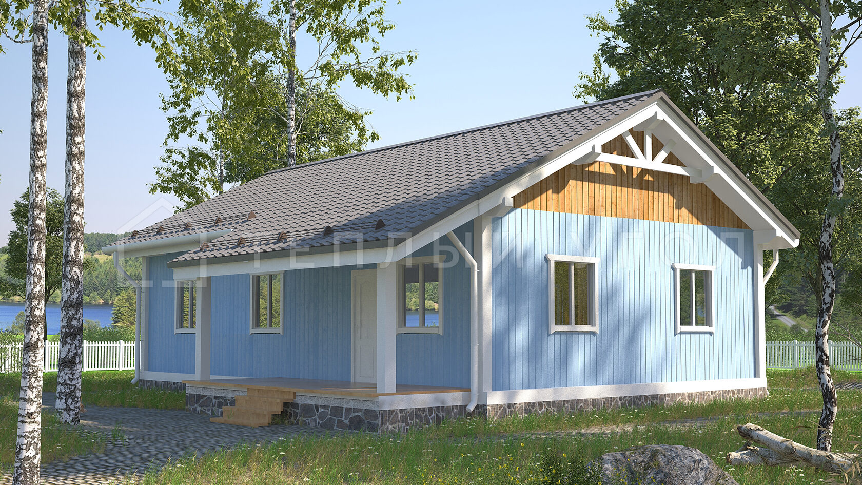 Каркасный дом 8x2 ДК-101, Площадь 91.5 м2