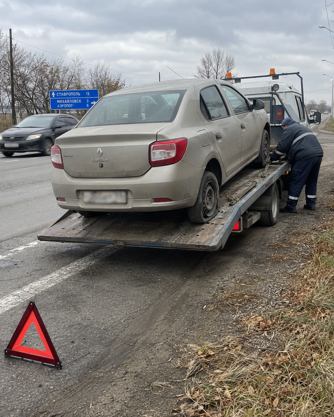Эвакуация Renault Logan