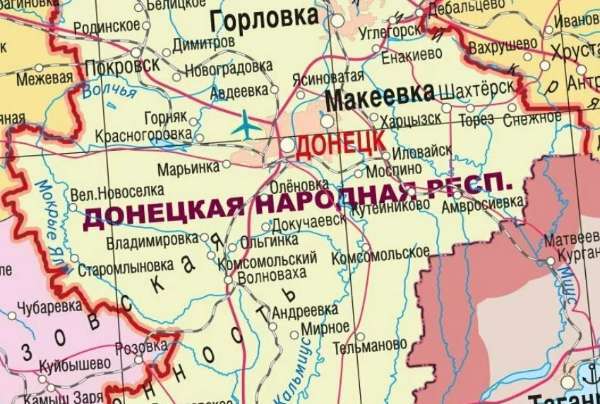 Карта зоны работы зоотакси по Донецку и ДНР