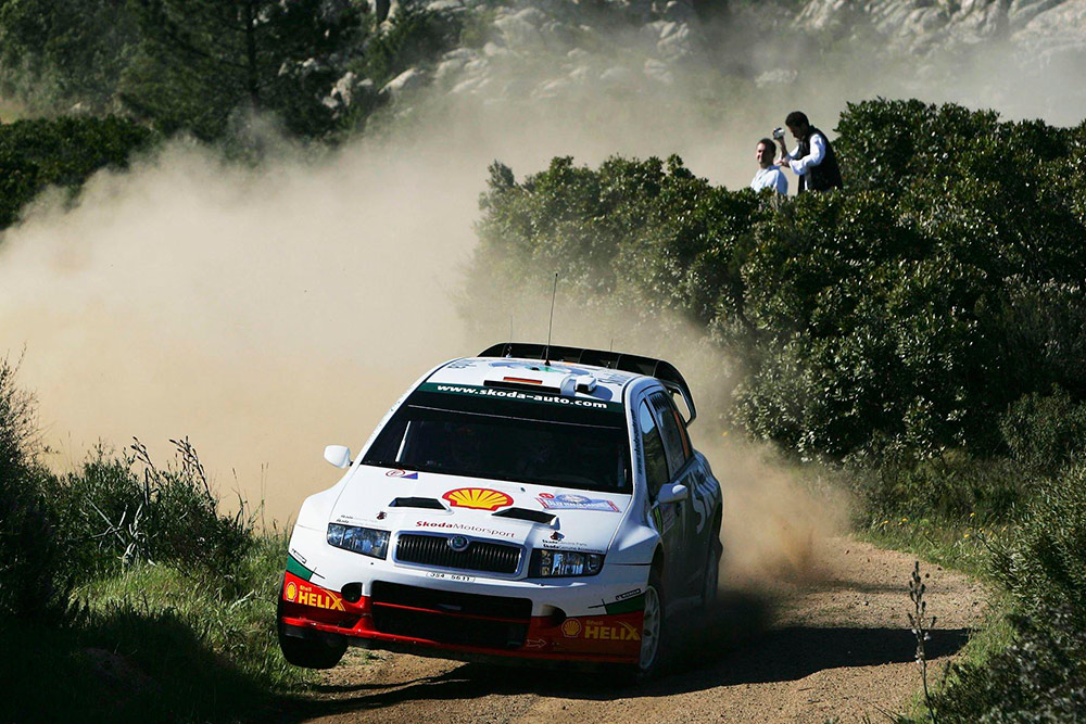 Армин Шварц и Клаус Виха, Škoda Fabia WRC (3S4 5611), ралли Сардиния 2005/Фото: Reporter Images / Getty Images