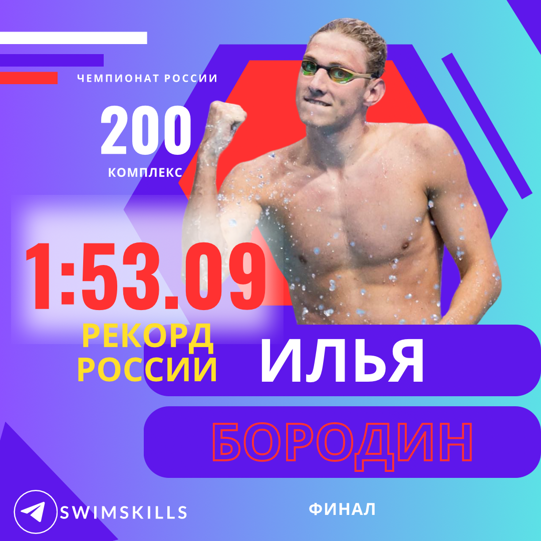 Рекордсмен России по плаванию Илья Бородин