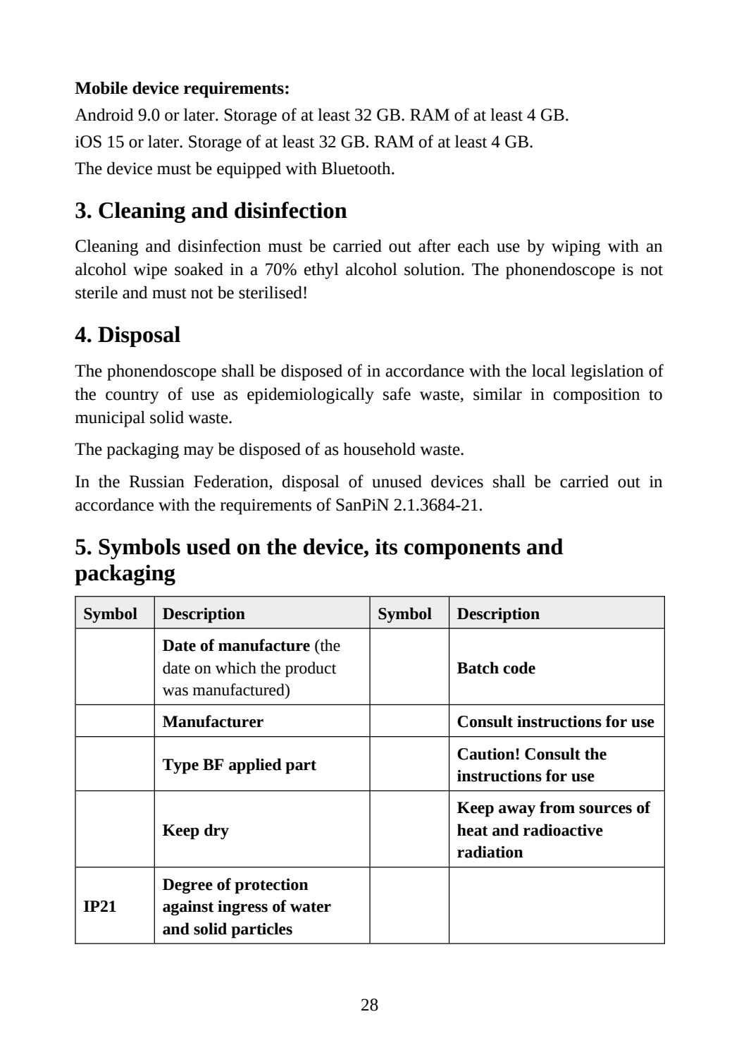 Instructions for Use: Page 28 of 30