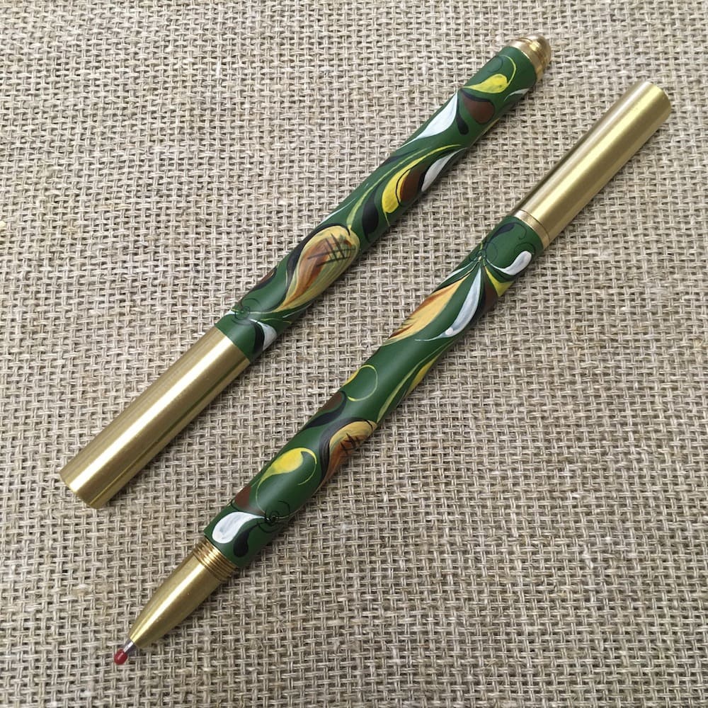 Зеленая шариковая ручка BrassPen GB