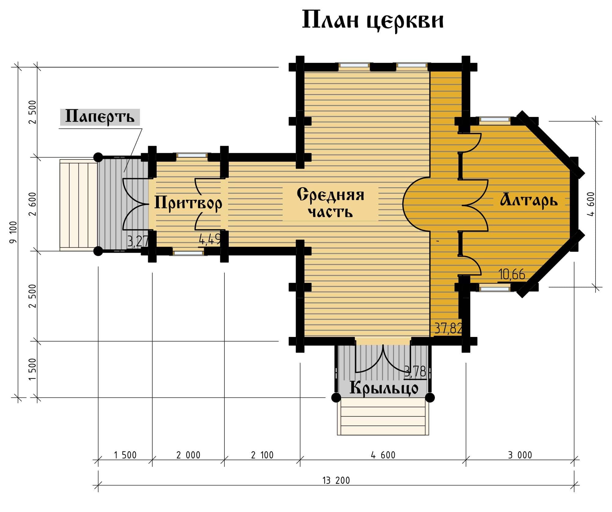 Схема план церкви