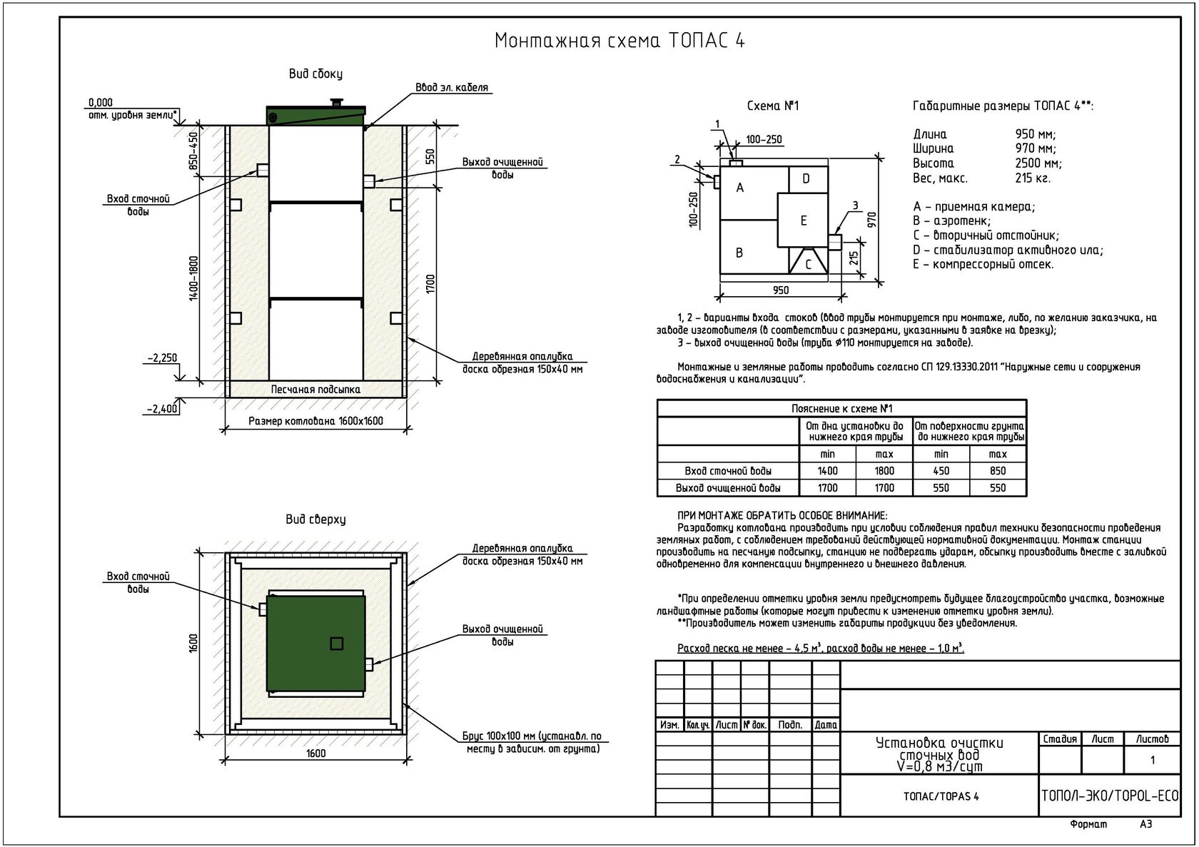 монтажная схема аквалос 2 самотечная