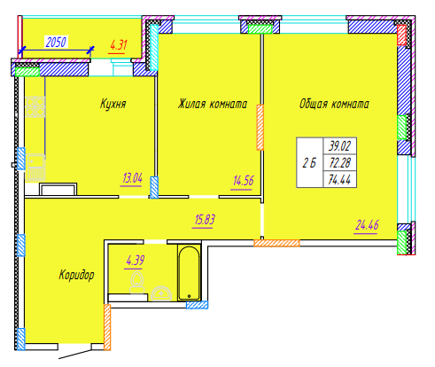 ЖК Волжская тройка планировка однокомнатной квартиры