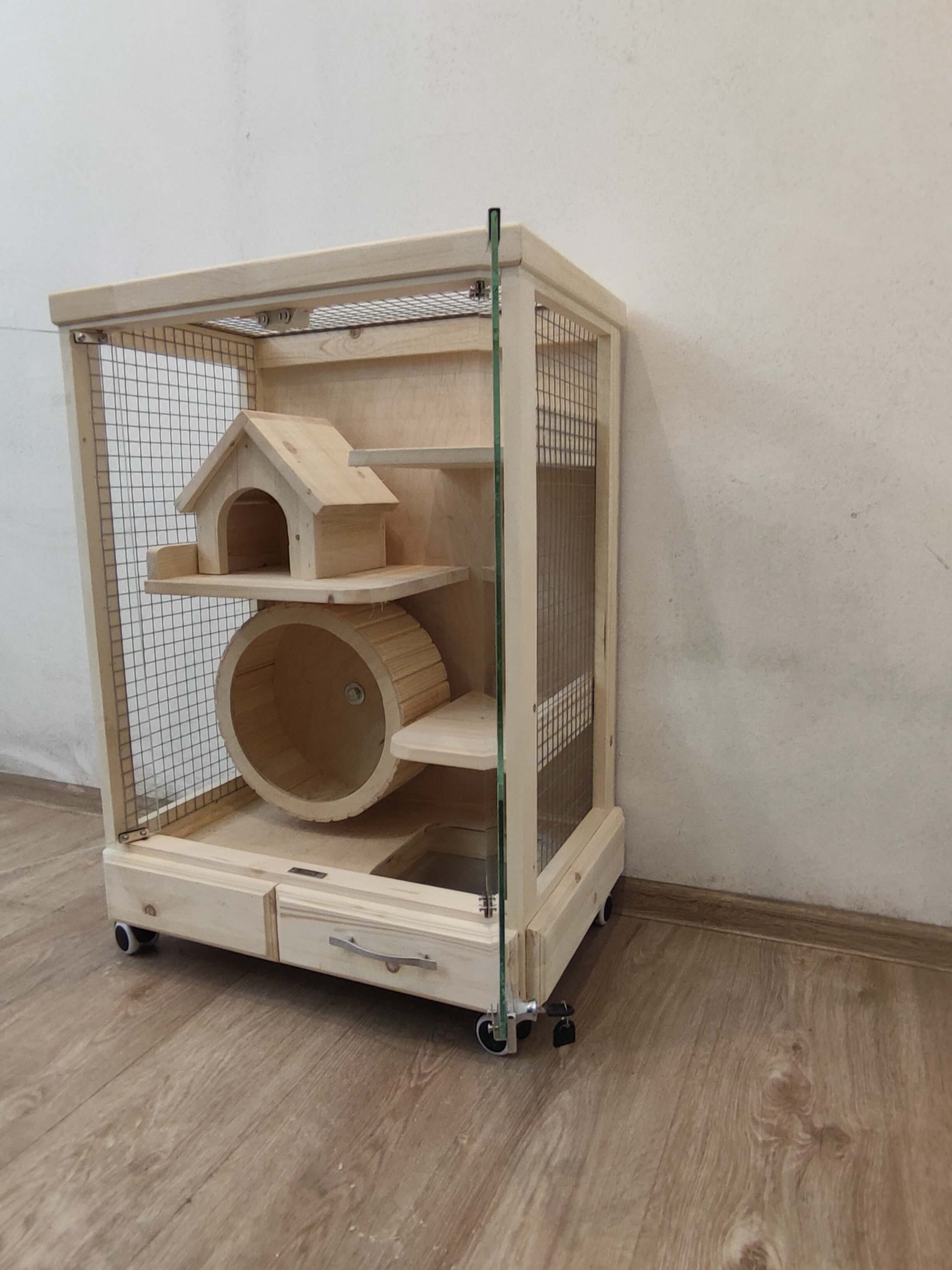 Клетка-витрина для грызунов, шиншиллы, крысы, дегу, хорька