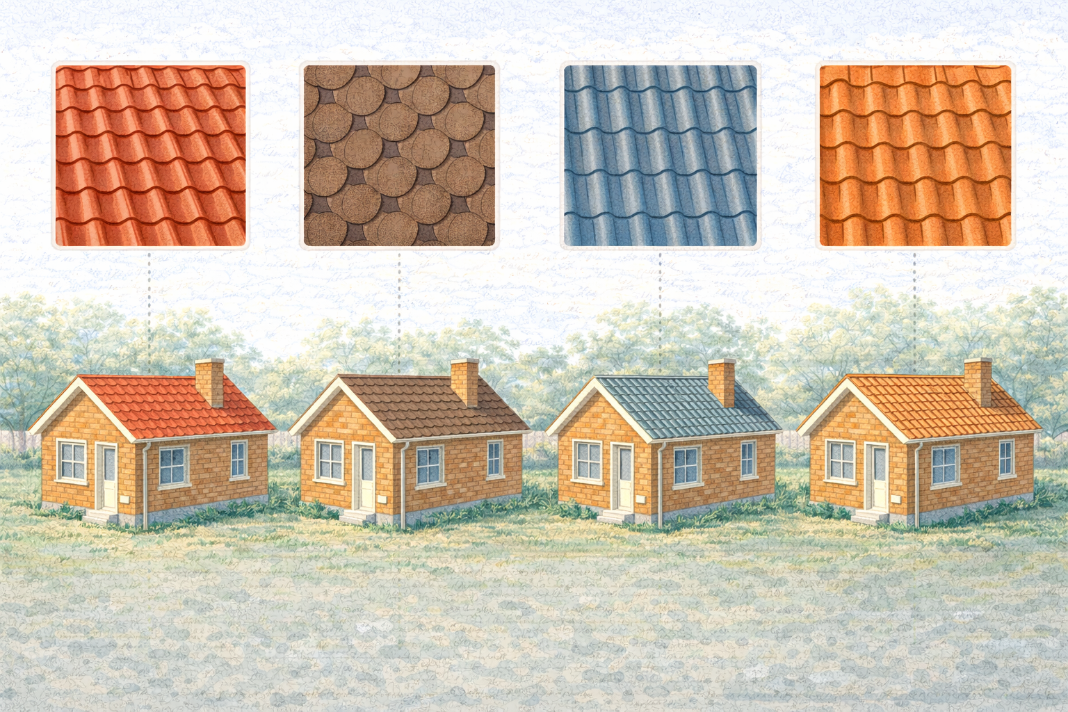 Виды кровли для частного дома — металлочерепица, мягкая черепица, профлист и керамическая черепица