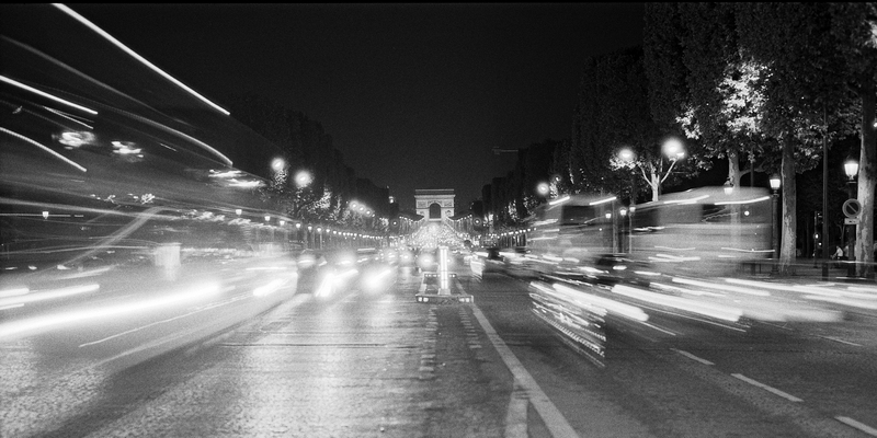 Champs-Élysées. Paris. 2007. BW Negative 6×7.