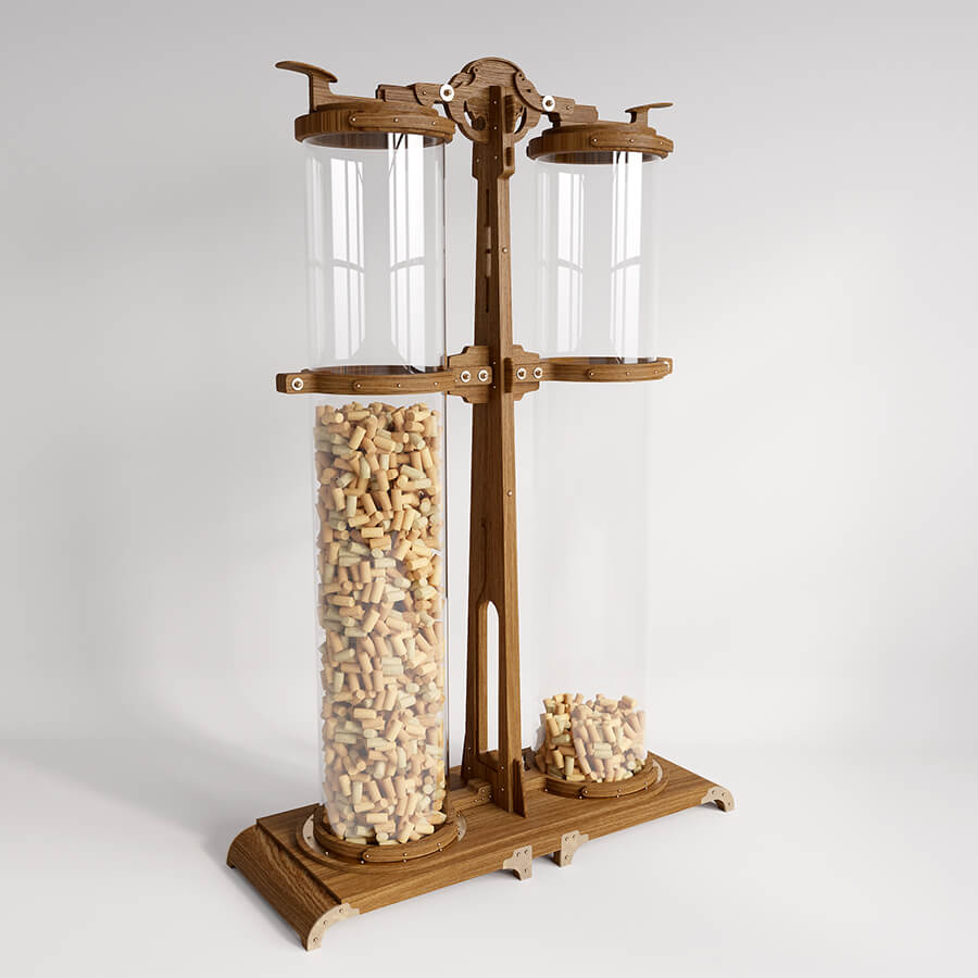 Напольная витрина для коллекционирования винных пробок в стиле Arts and ...