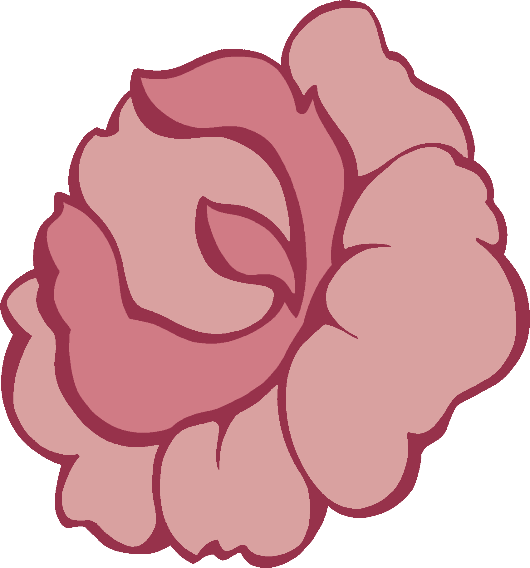 Логотип розового цвета в форме цветка, где лепестки складываются в букву «Э», означающую заболевание эндометриоз.