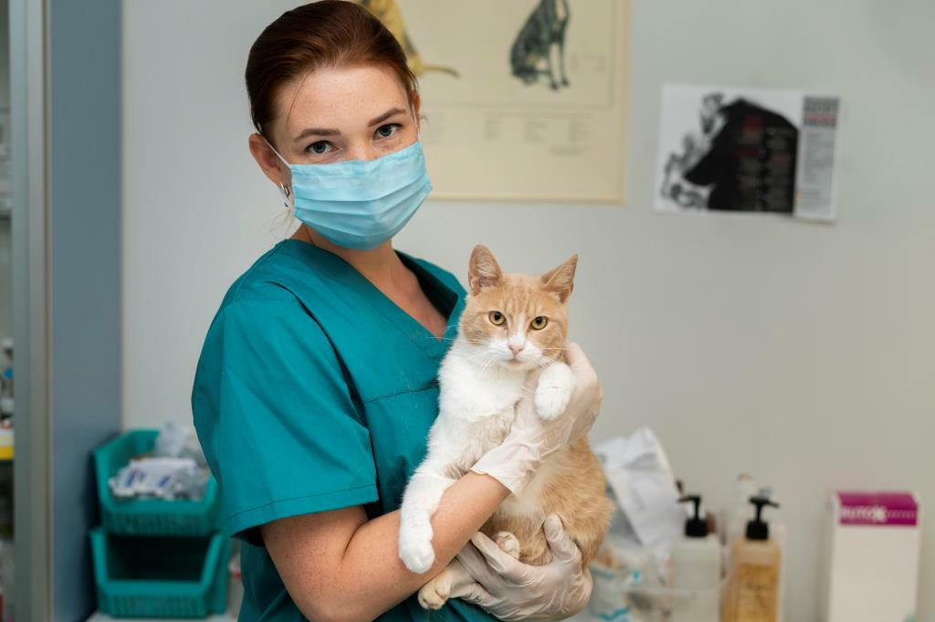 Первичный осмотр кошки у ветеринарного врача