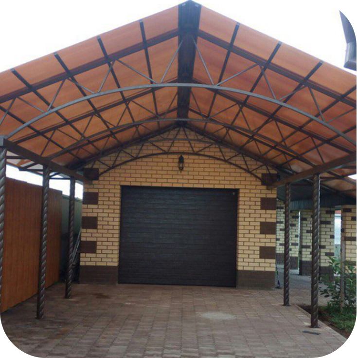 Навесы металлические завод Гефест