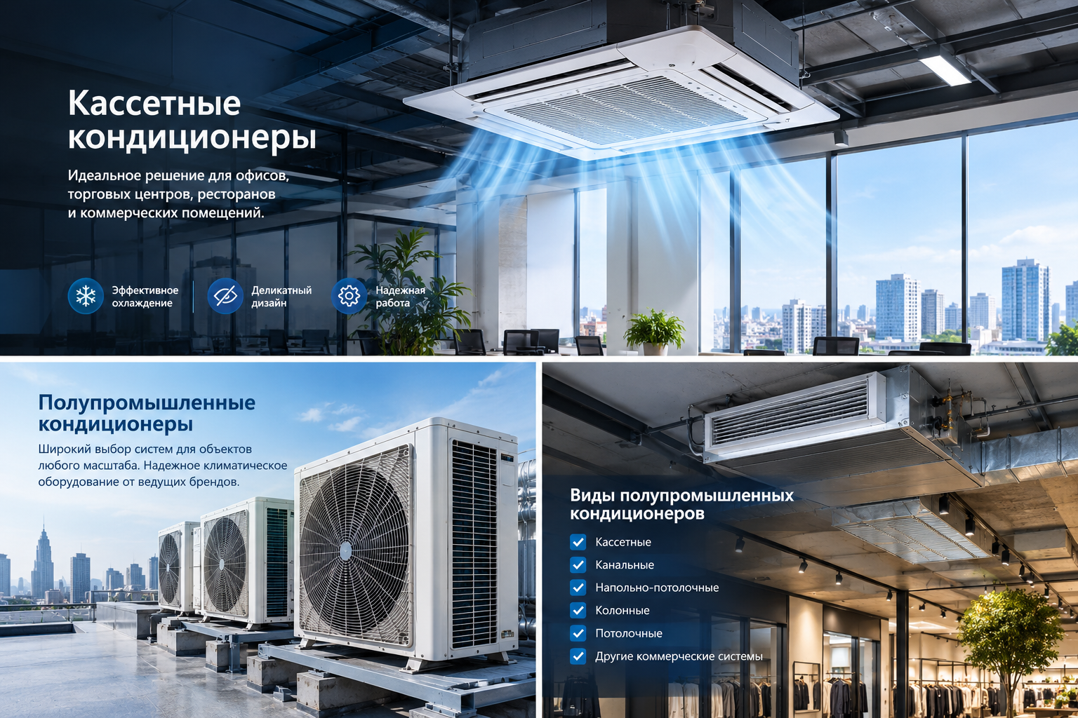 Монтаж кассетного кондиционера