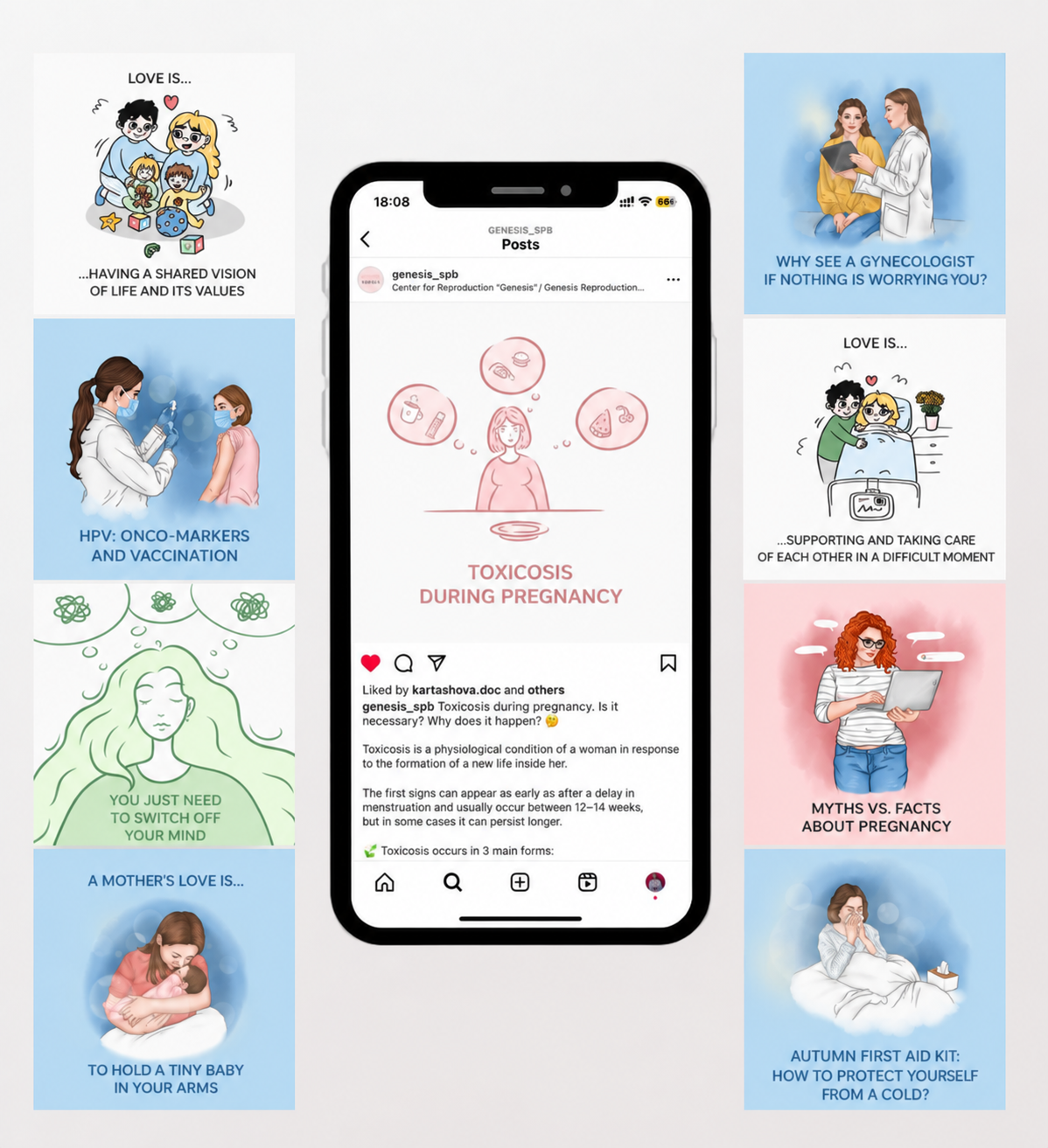 Illustrated explainer made for the clinic