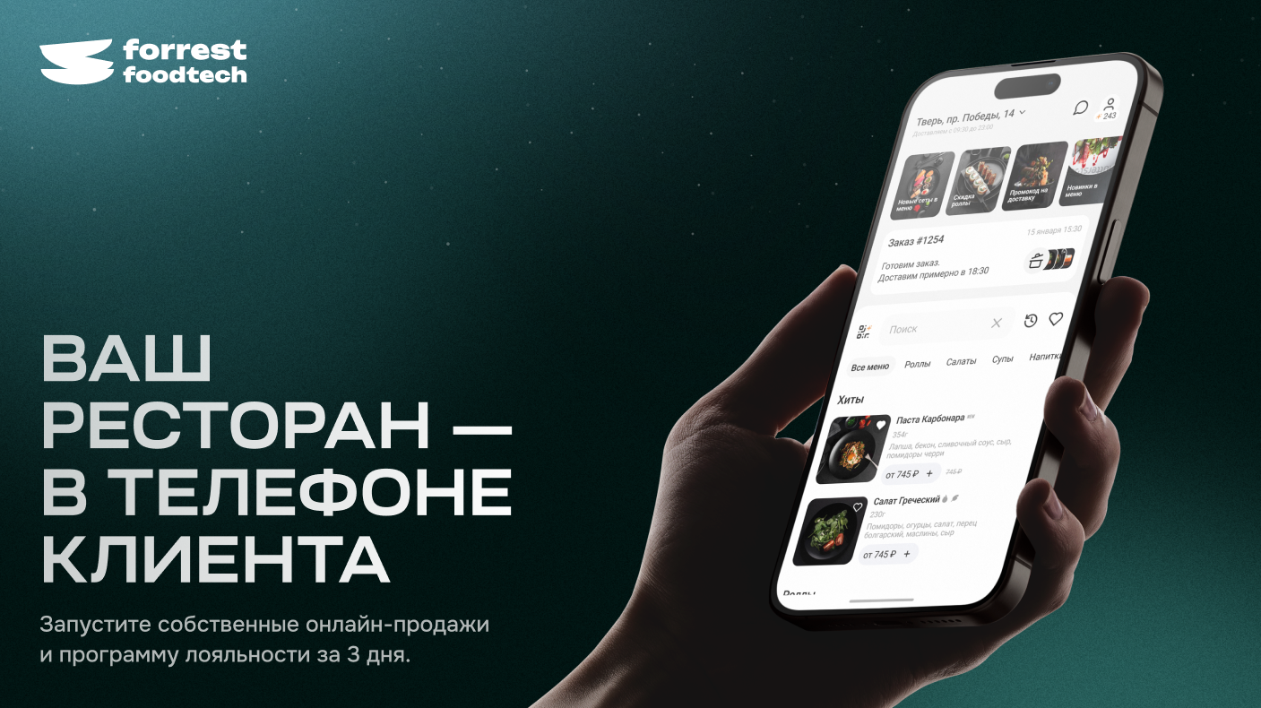 Онлайн-заказ еды на сайте ресторана