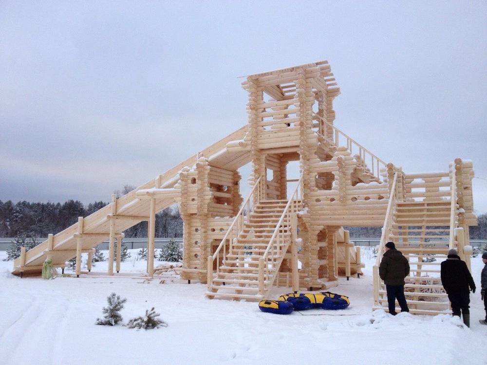 Деревянный игровой комплекс