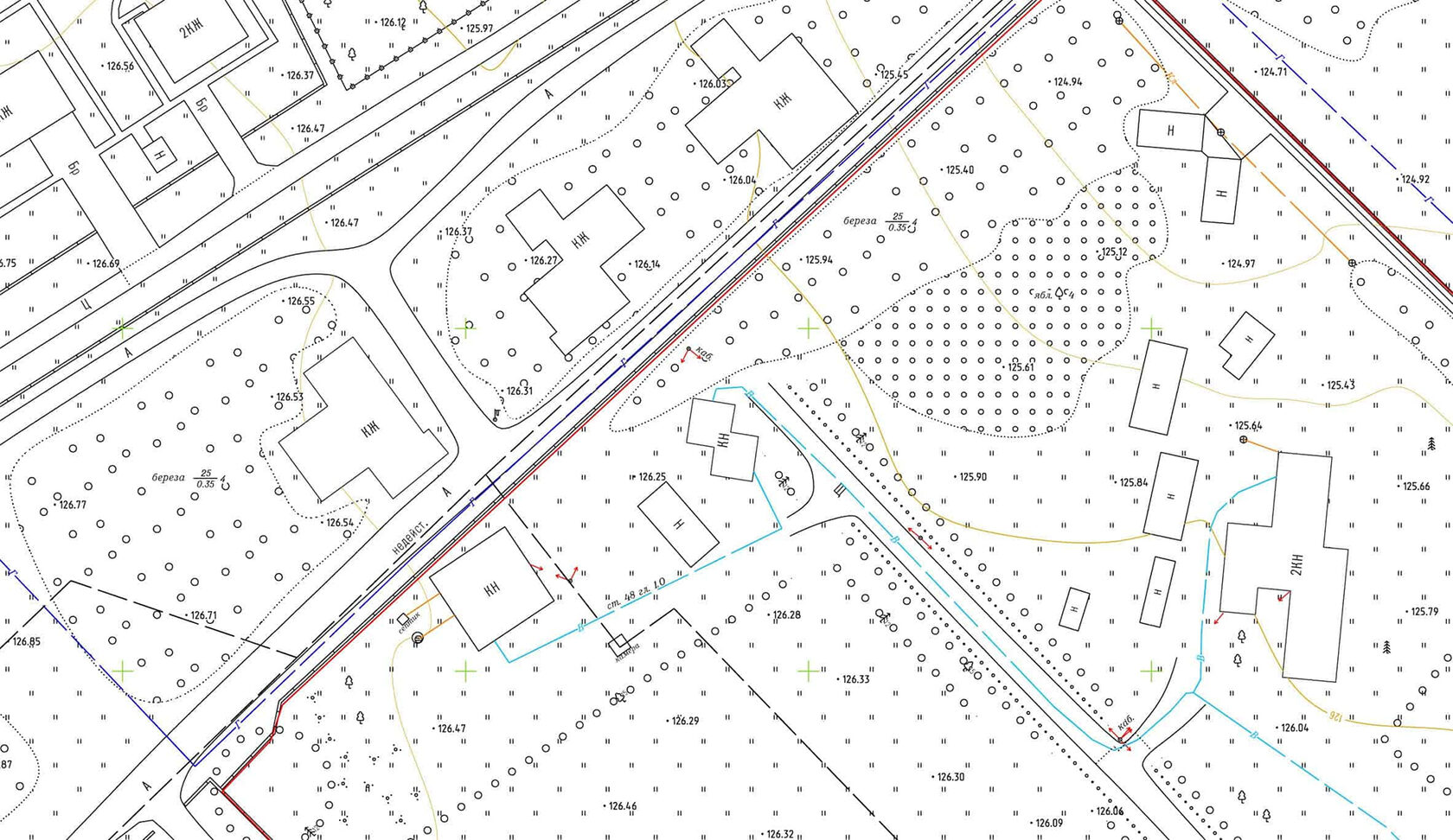 Топографическая карта для газификации дома
