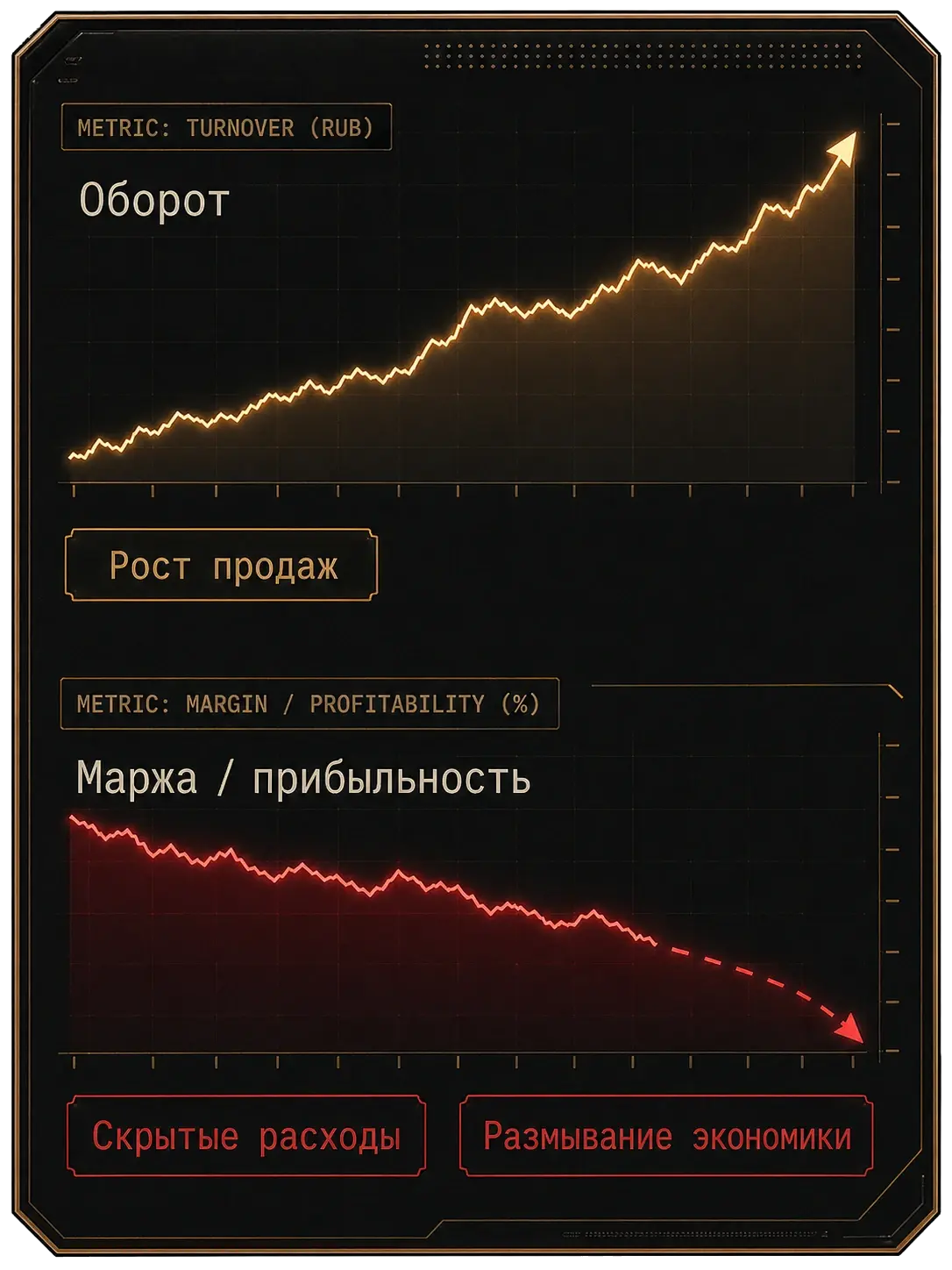 Панель Project61: рост оборота при одновременном снижении маржи и прибыльности, скрытые расходы и размывание экономики ослабляют модель бизнеса.