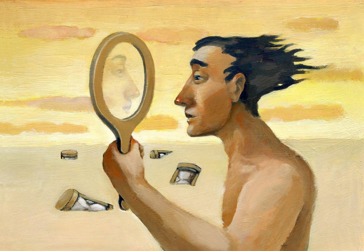 Человек в зеркале картина