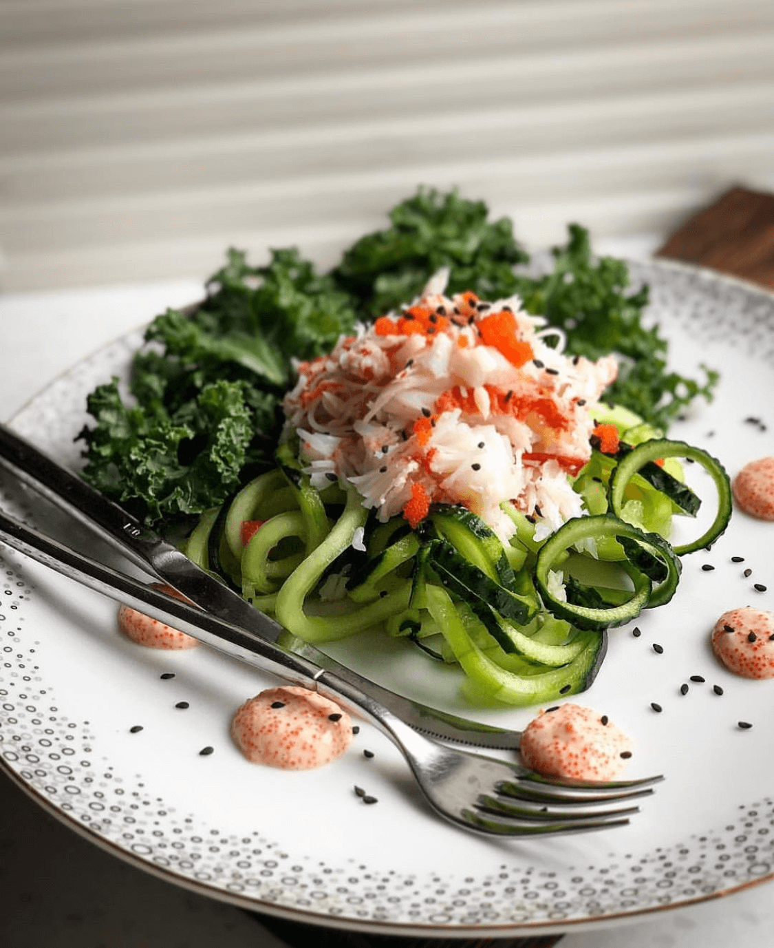 Салат с натуральным крабом