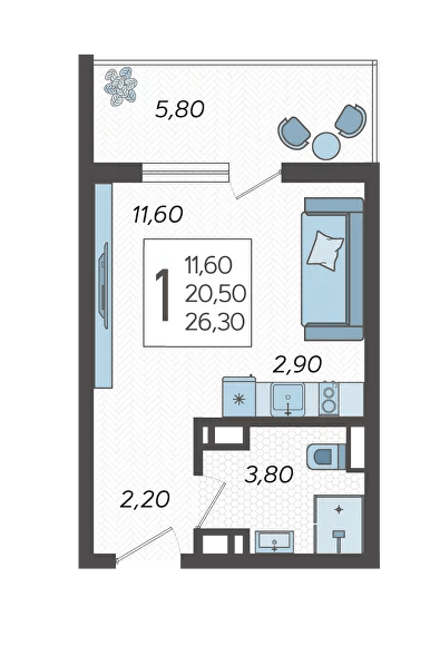 Жилой модуль в Сочах планировка