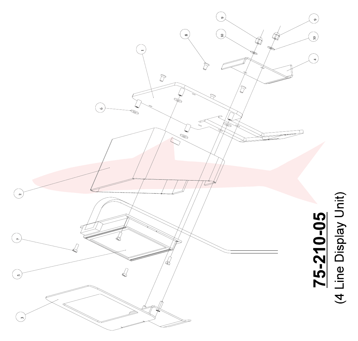 Morgana DigiCreaser 75-210-05 4 Line Display Unit — схема деталей