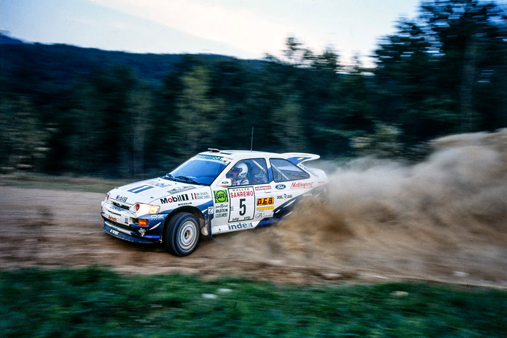 Мики Бьязьон и Тициано Сивьеро, Ford Escort RS Cosworth (L124 PAR), ралли Сан-Ремо 1994