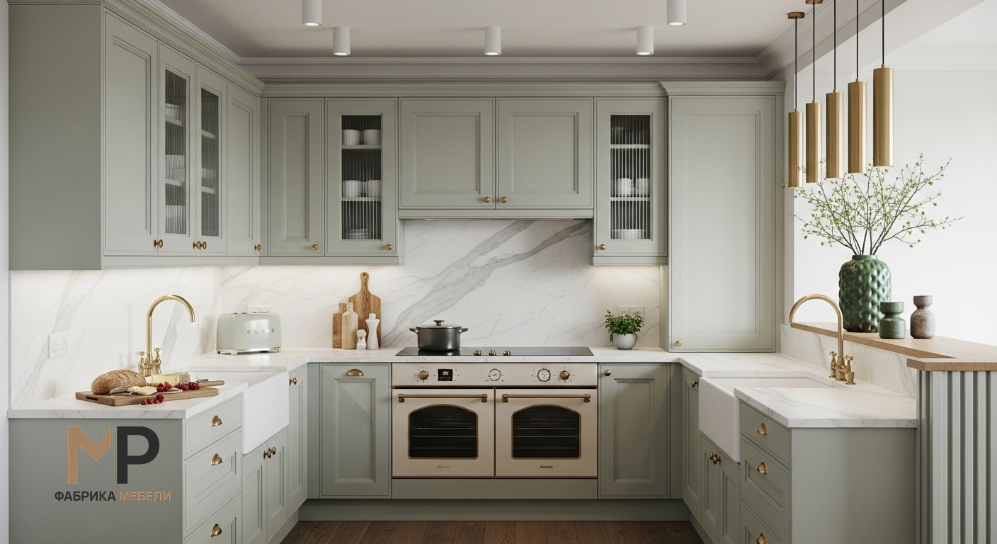 светлая кухня сканди