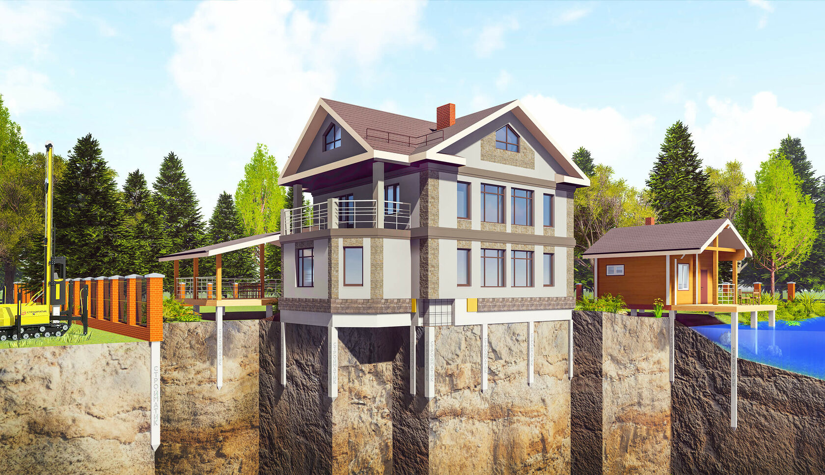 Металлический дом в Ейска фундамент