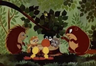 Кадр из мультфильма «Мы делили апельсин» («Союзмультфильм», 1976) о продуктивных действиях команды ради общего результата