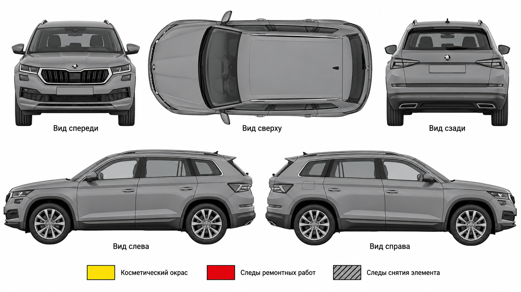 Карта ЛКП Skoda Kodiaq