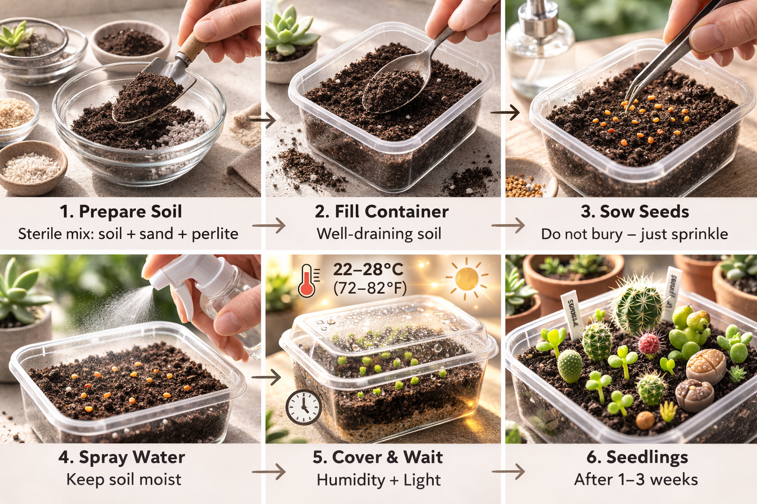 How to Grow Cactus and Succulent Seeds for Beginners | Step-by-Step Guide