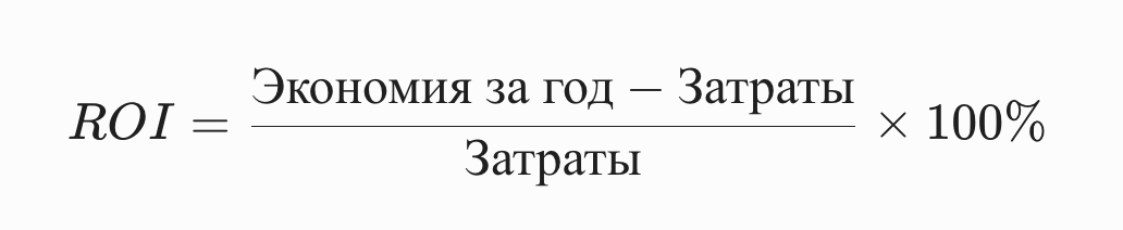 расчет ROI 