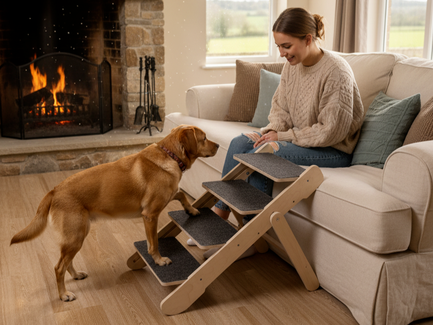 Лесенка-пандус 2 в 1 для собак и кошек