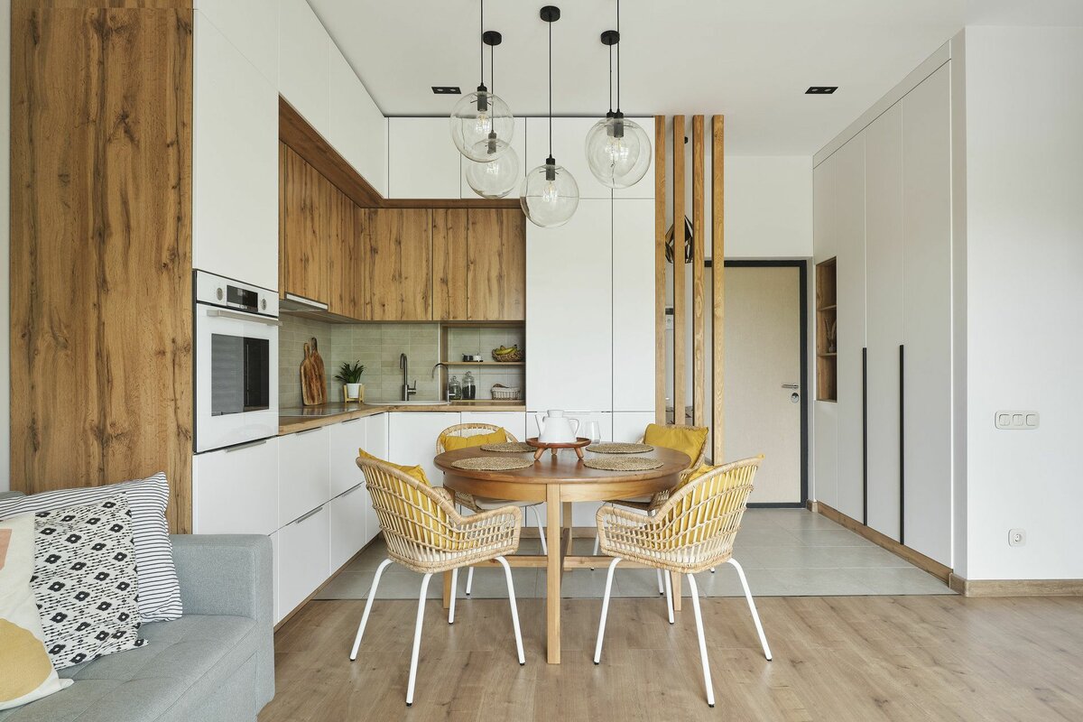 Современный дизайн интерьера предлагает массу хороших идей для владельцев малогабаритных квартир и особенно — кухонь.-11