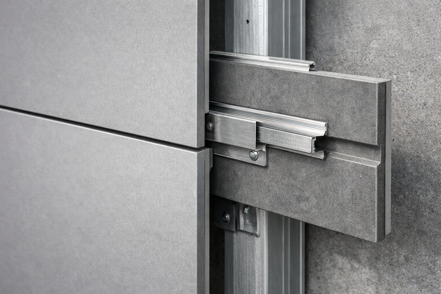 Крепление вертикальных или горизонтальных профилей