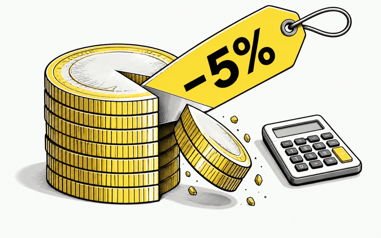 Скидка 5% отрезает значительную часть прибыли — стопки монет