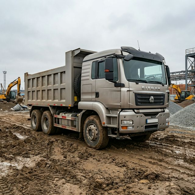 Самосвал Sitrak для строительных работ