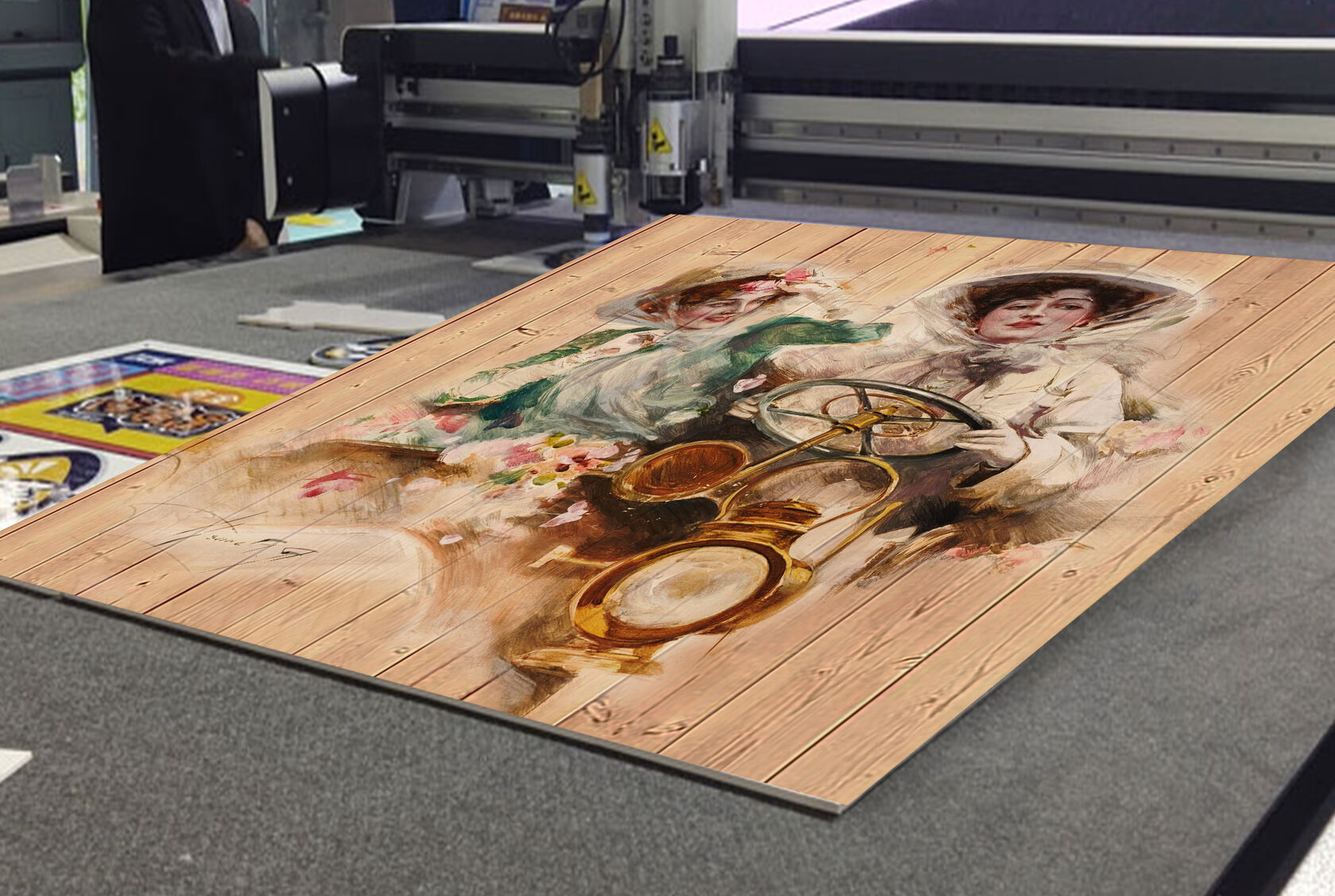 Интерьерная УФ печать на рулонных и листовых плоских материалах.