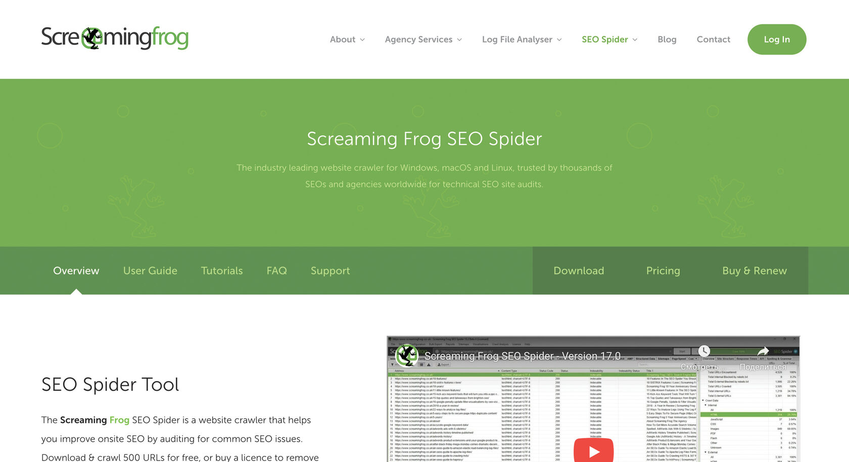Screaming Frog SEO Spider